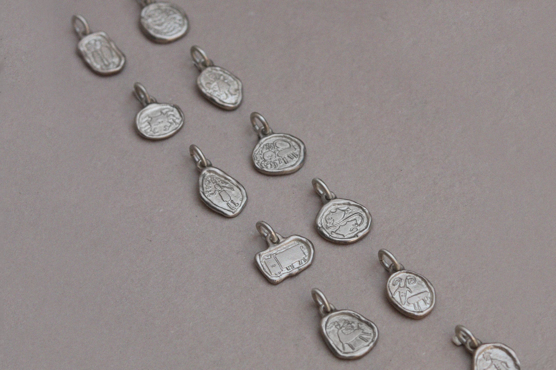 silver horoscope charms