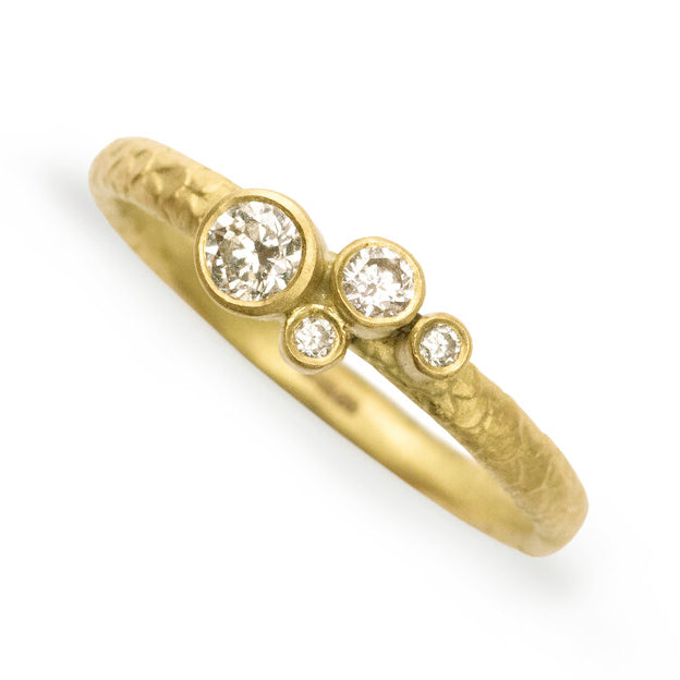 Alison Macleod Fairtrade 18ct Yellow Gold Brilliant Diamond Cluster Ring
