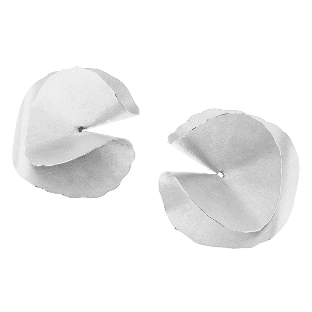 Deco Echo Large Silver Flamenco Swirl Ear Studs