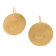 Deco Echo Moon Oversized Gold Plated Disc Earrings