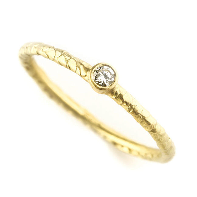Alison Macleod Fairtrade 18ct Yellow Gold Brilliant Diamond Solitaire Ring
