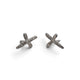 Outlet 18ct Large White Gold Kiss Stud Earrings