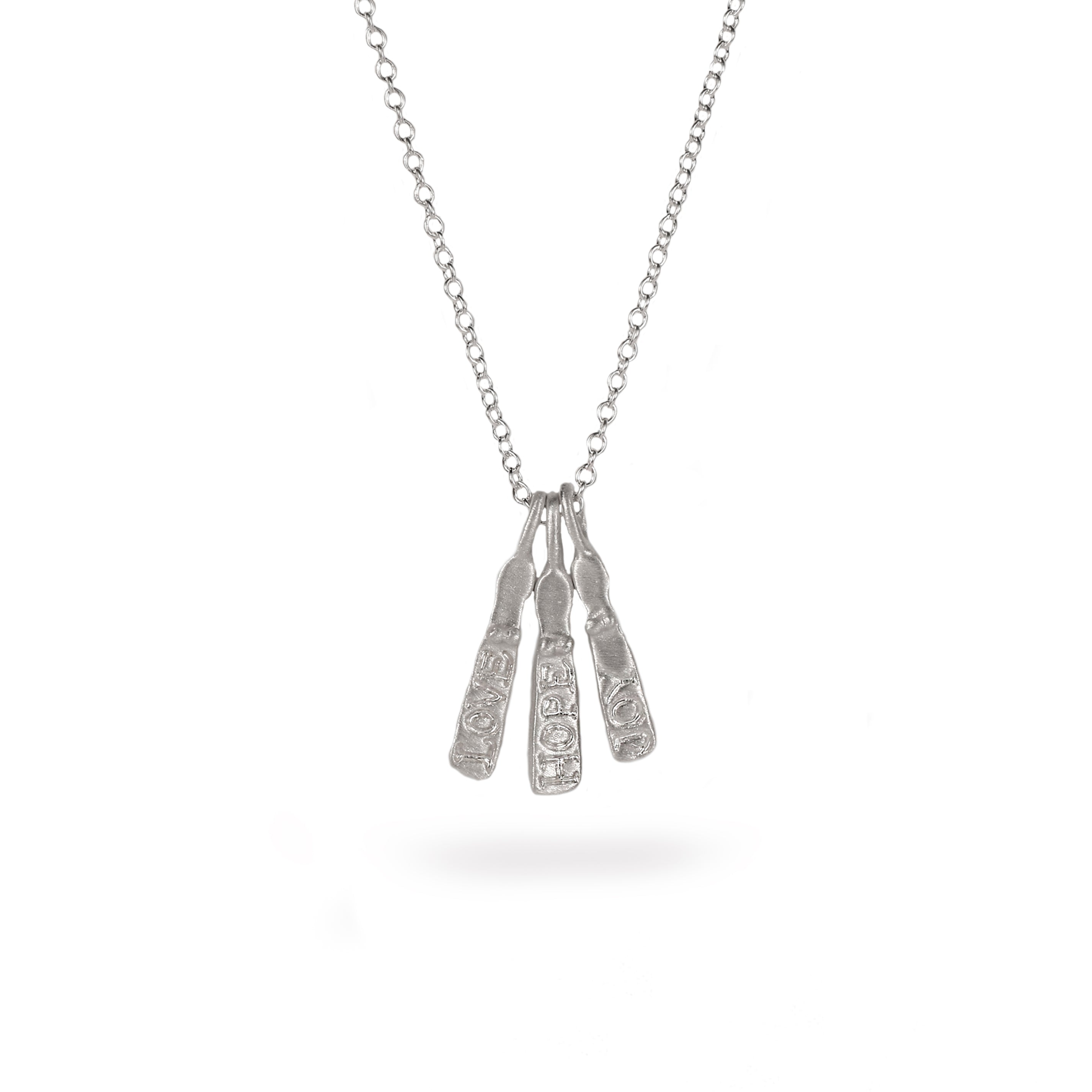Three Silver Mini Etched Sibyl Necklace