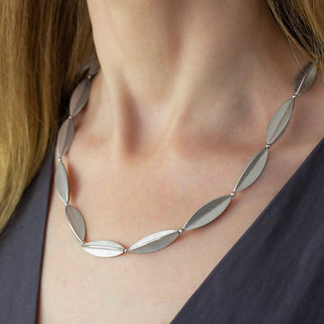 Gerlinde Huth Long Silver Acorn Inverted Necklace