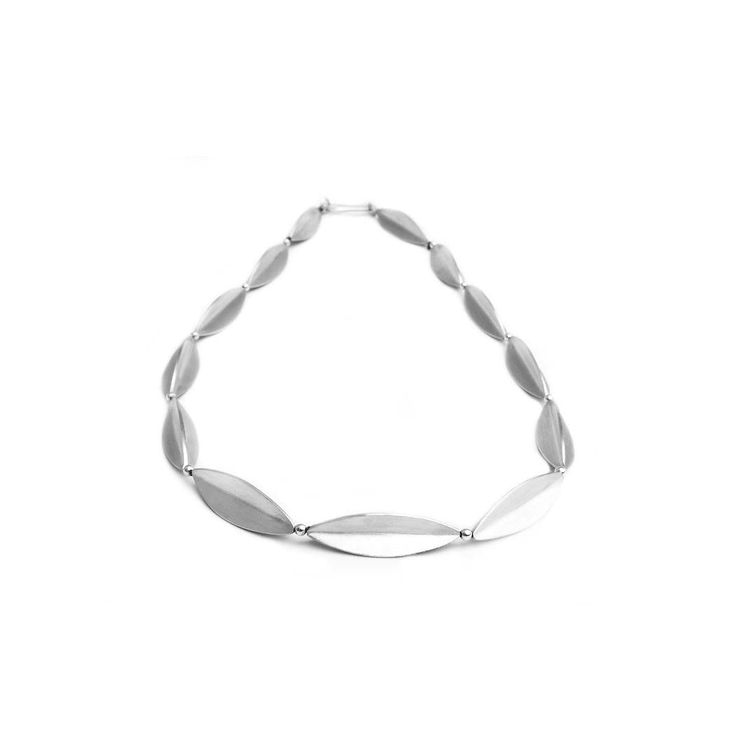 Gerlinde Huth Long Silver Acorn Inverted Necklace