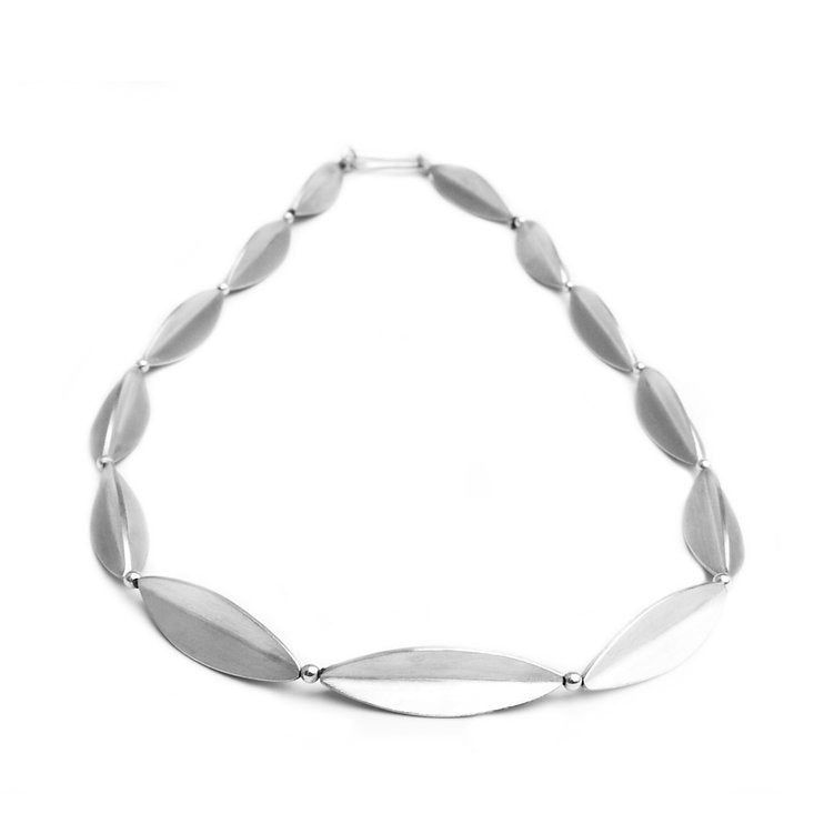 Gerlinde Huth Long Silver Acorn Inverted Necklace