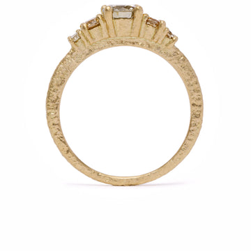 Maya Selway Remember Ring with Five Champagne Diamonds