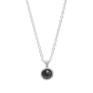 Outlet - Diana Porter Large Black Rose Cut Diamond Silver Pendant