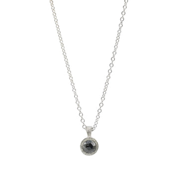 Outlet - Diana Porter Black Rose Cut Diamond Silver Pendant