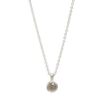 Outlet - Diana Porter Grey Rose Cut Diamond Silver Pendant