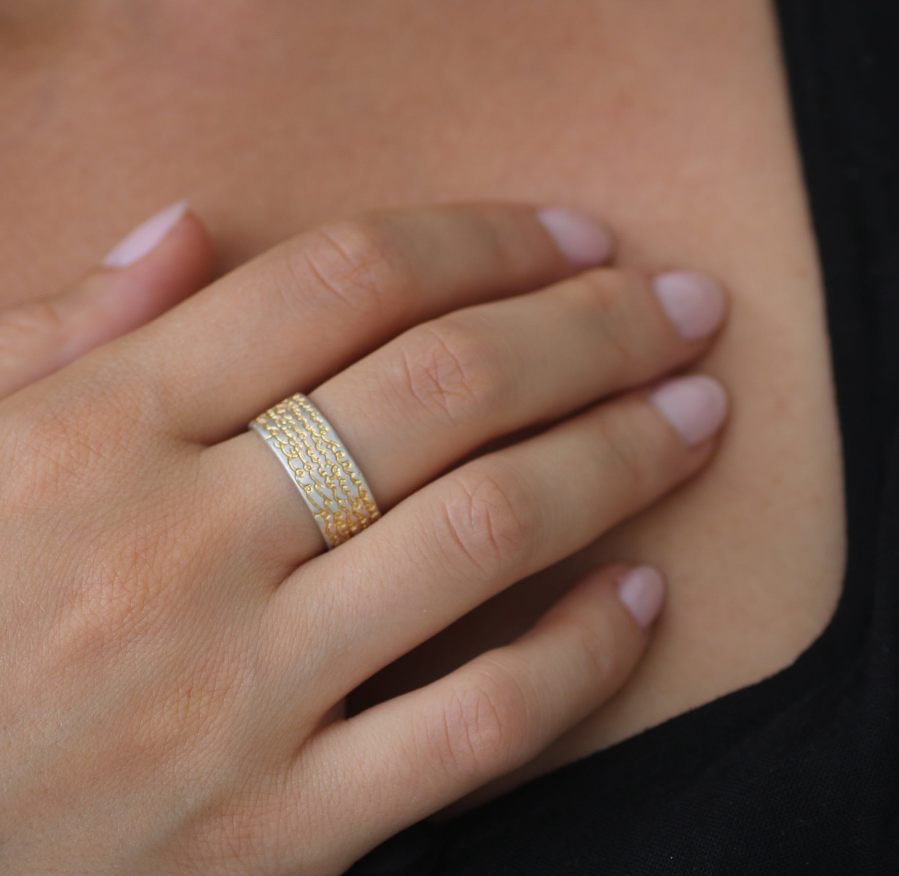 Mid-Width Silver 'Being' Ring