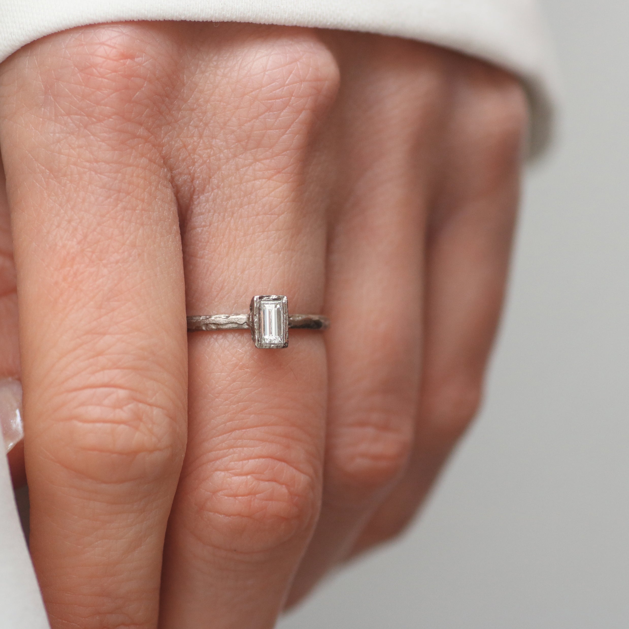 Baguette Cut Diamond Engagement Ring