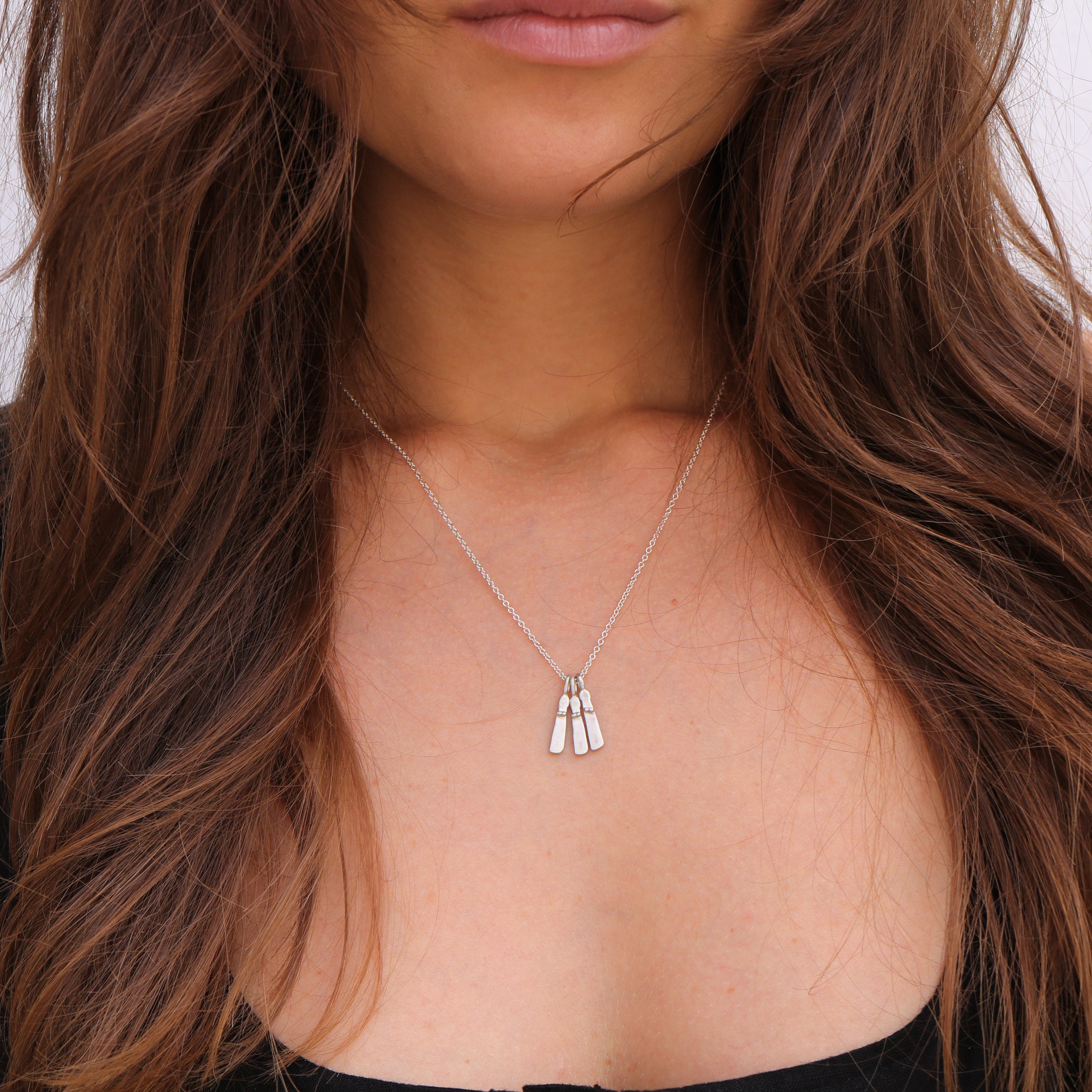 Three Silver Mini Sibyl Necklace