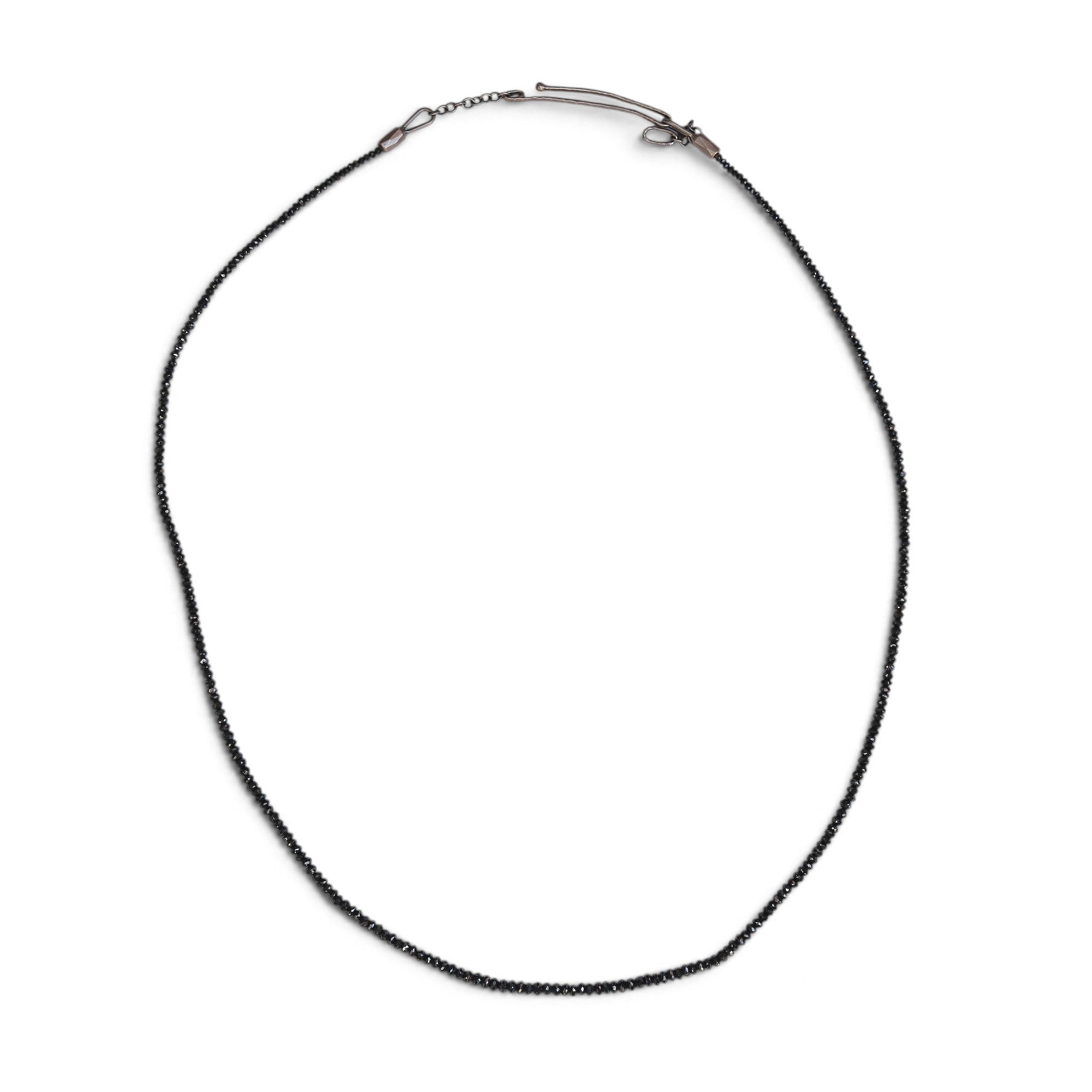 Diana Porter Rough Cut Black Diamond Necklace with 18ct White Gold