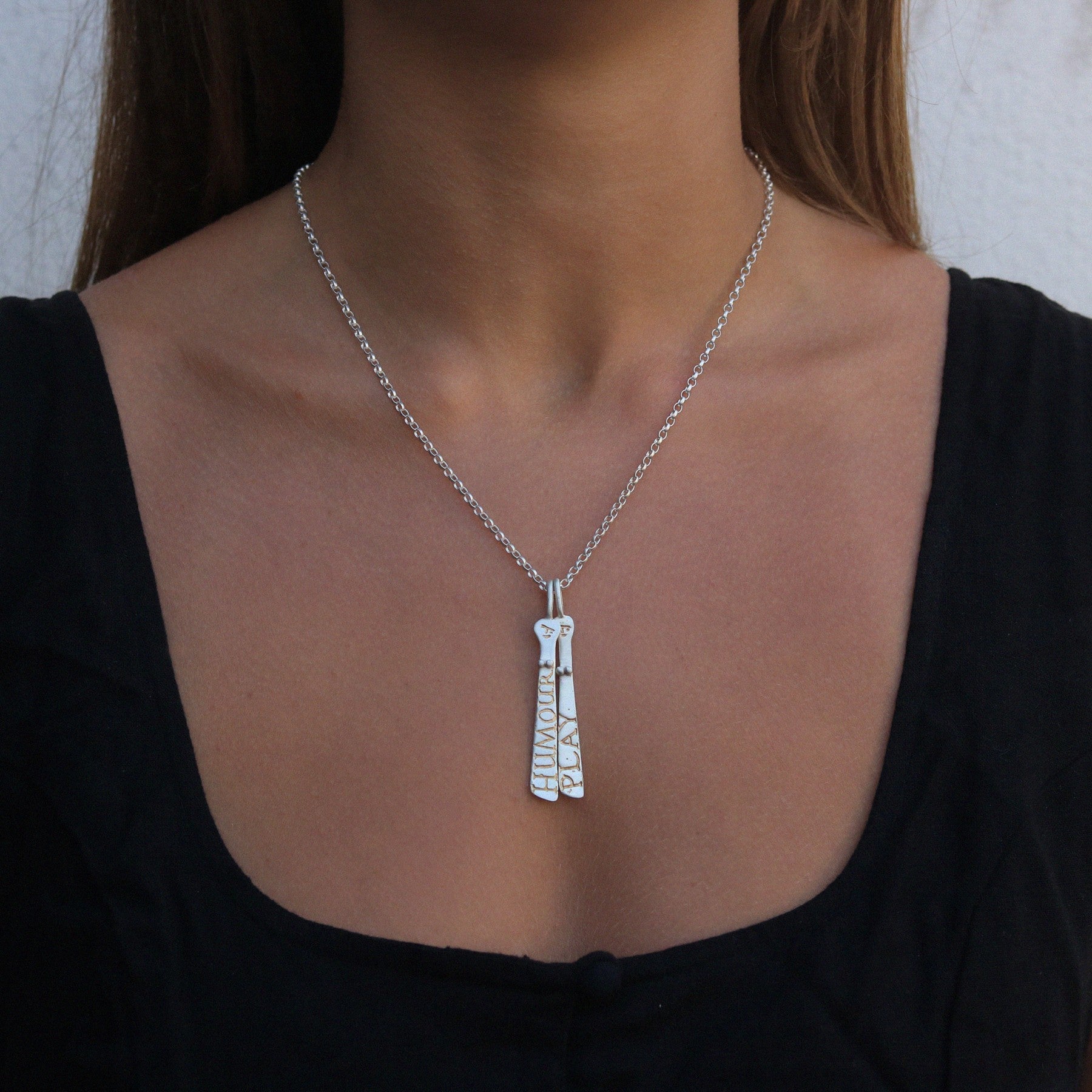 Two Silver Sibyl Necklace