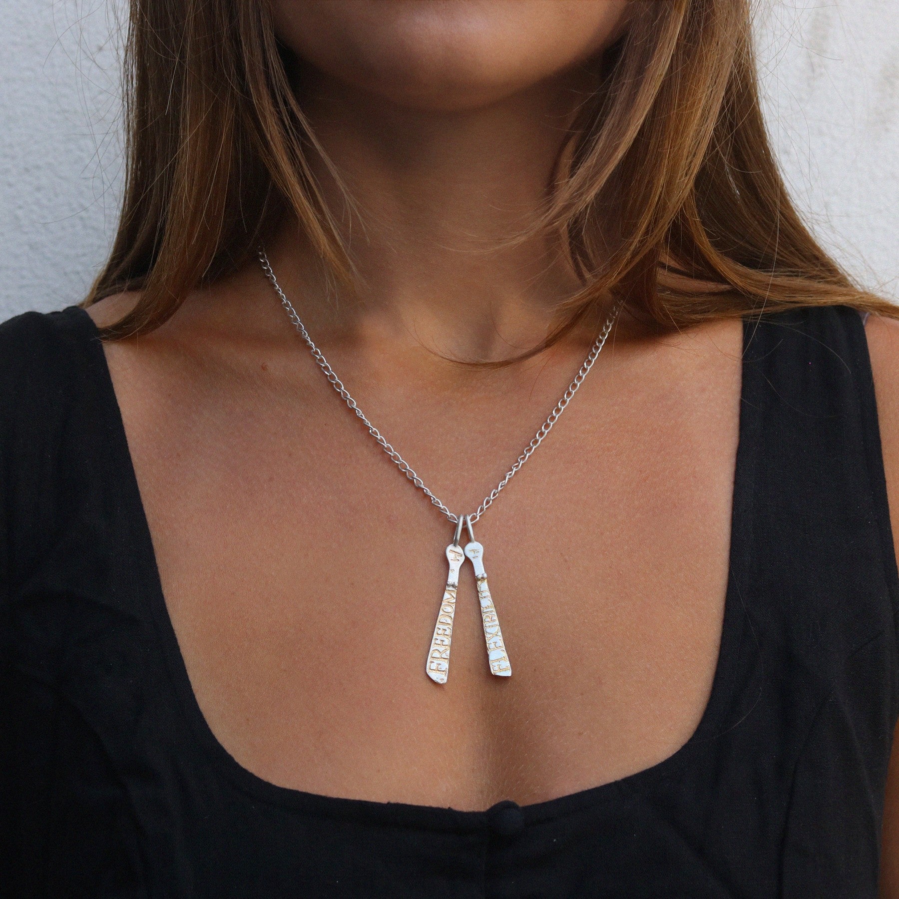 Two Silver Sibyl Necklace