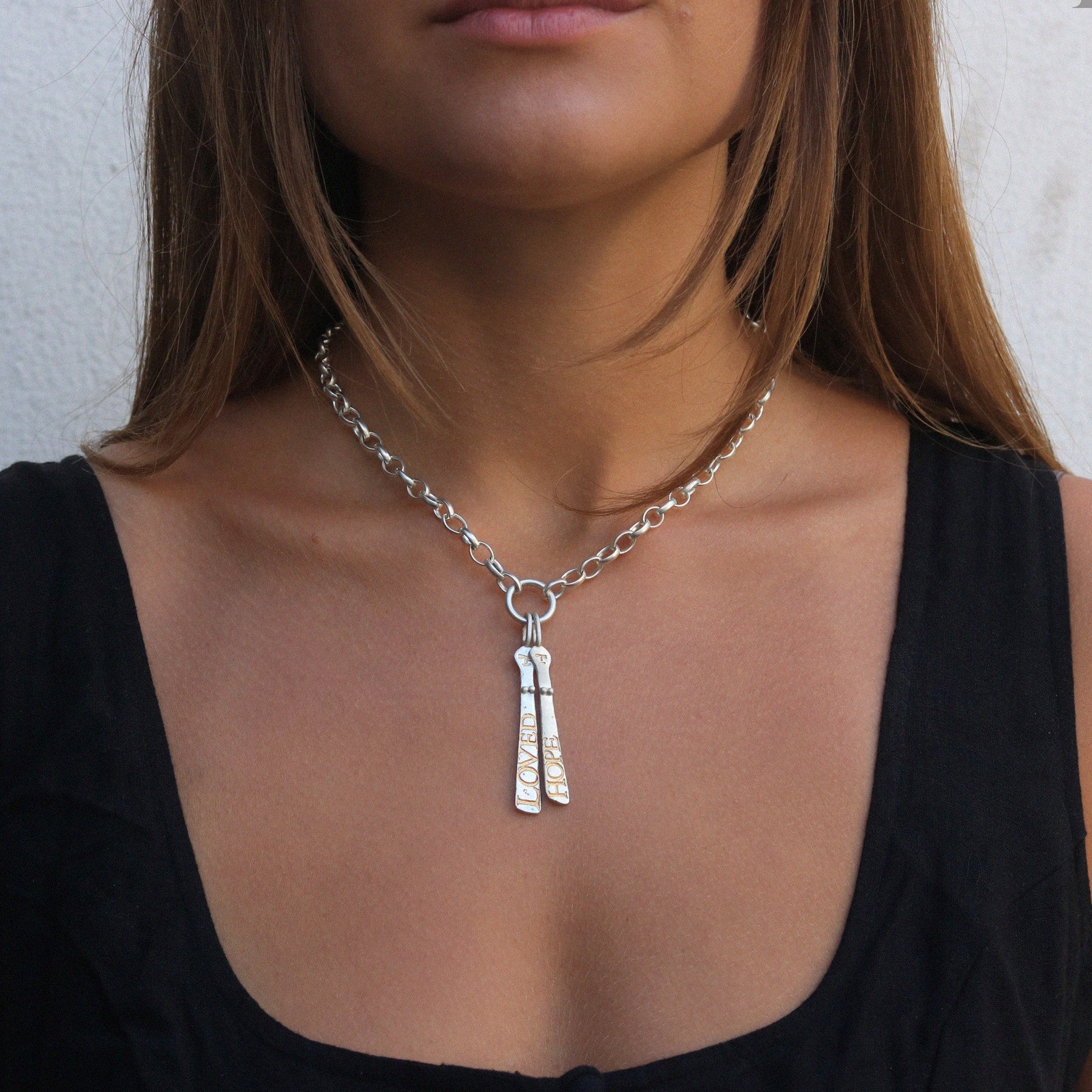 Two Silver Sibyl Necklace