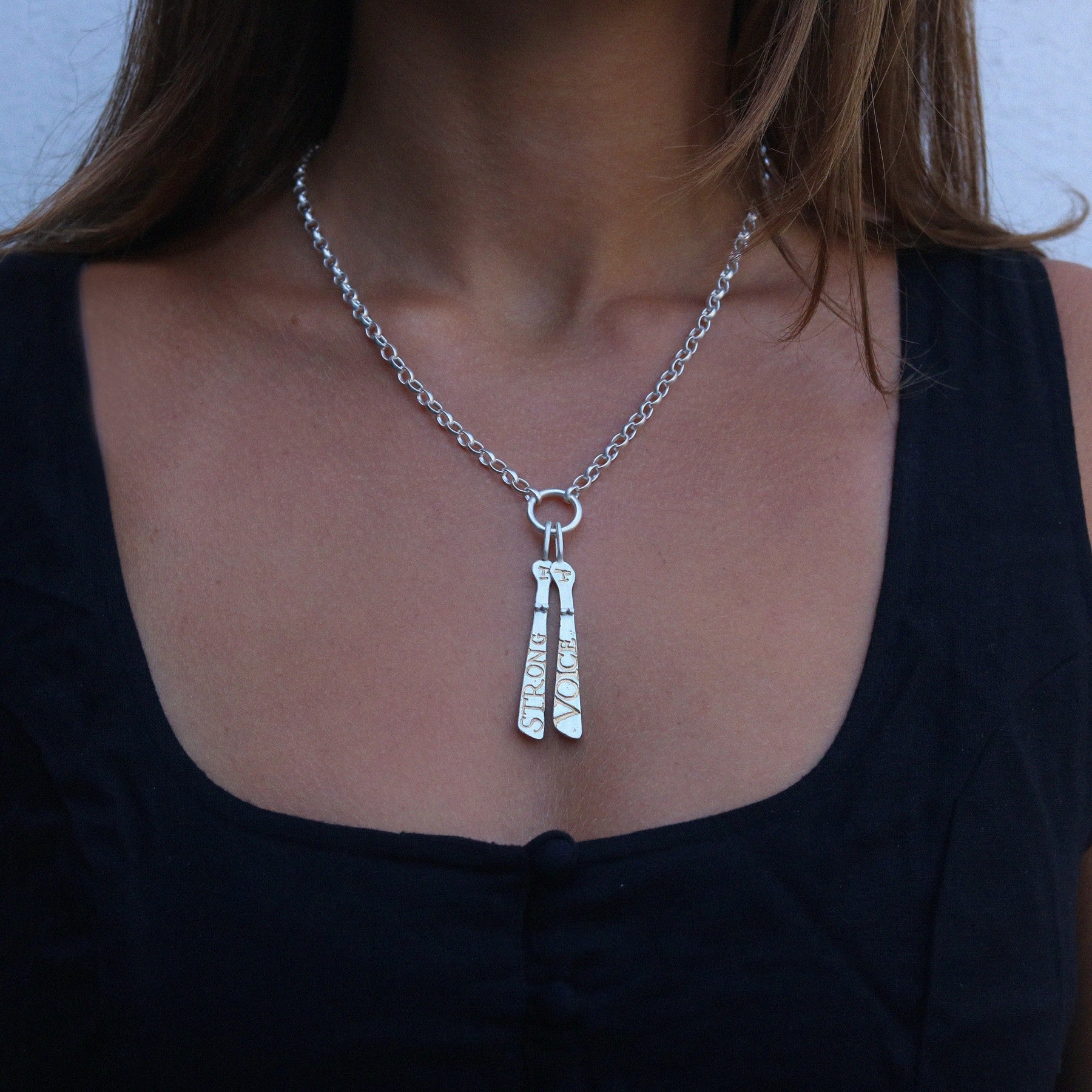 Two Silver Sibyl Necklace