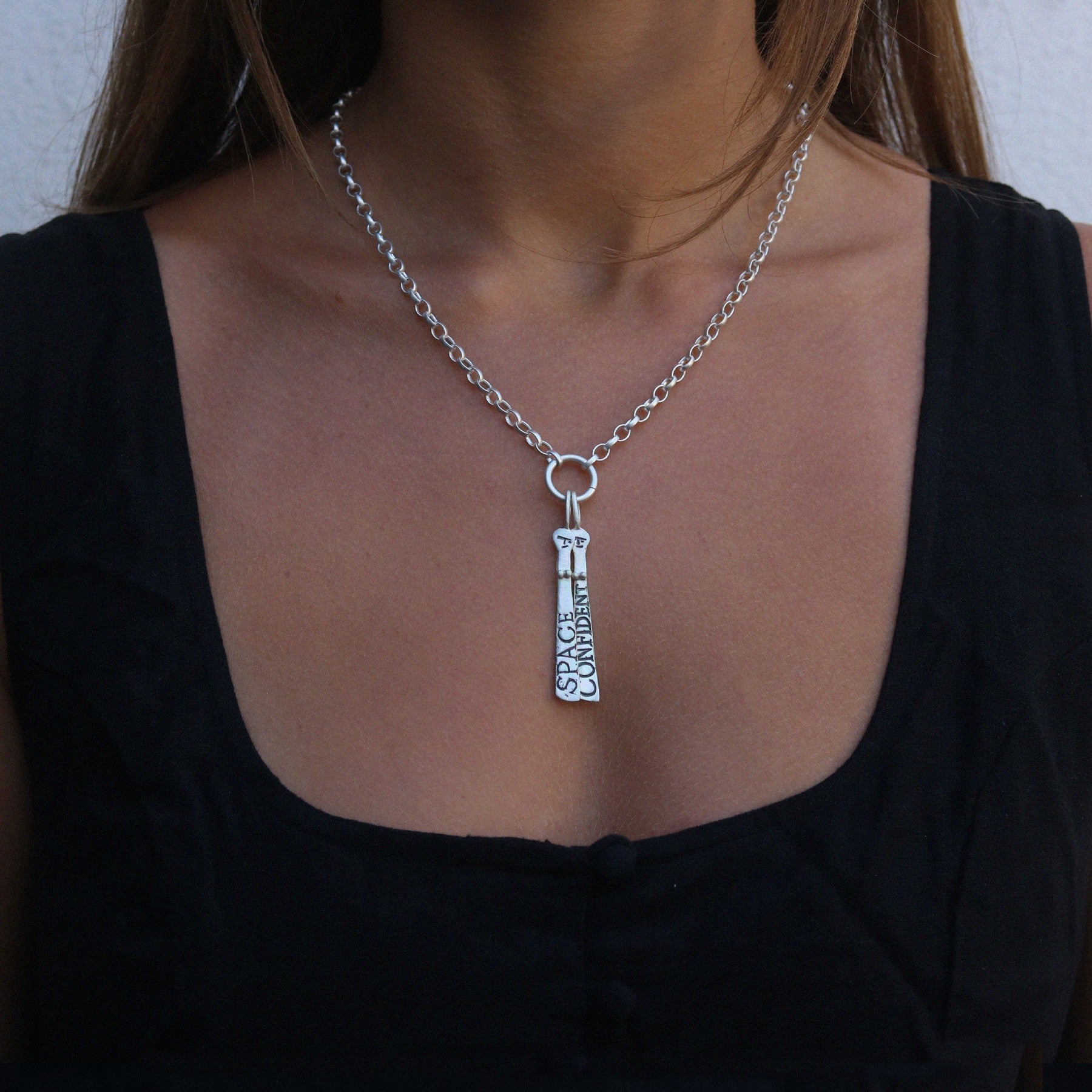 Two Silver Sibyl Necklace