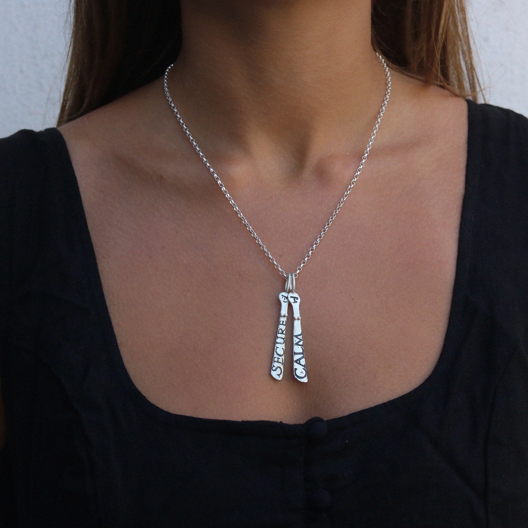 Two Silver Sibyl Necklace