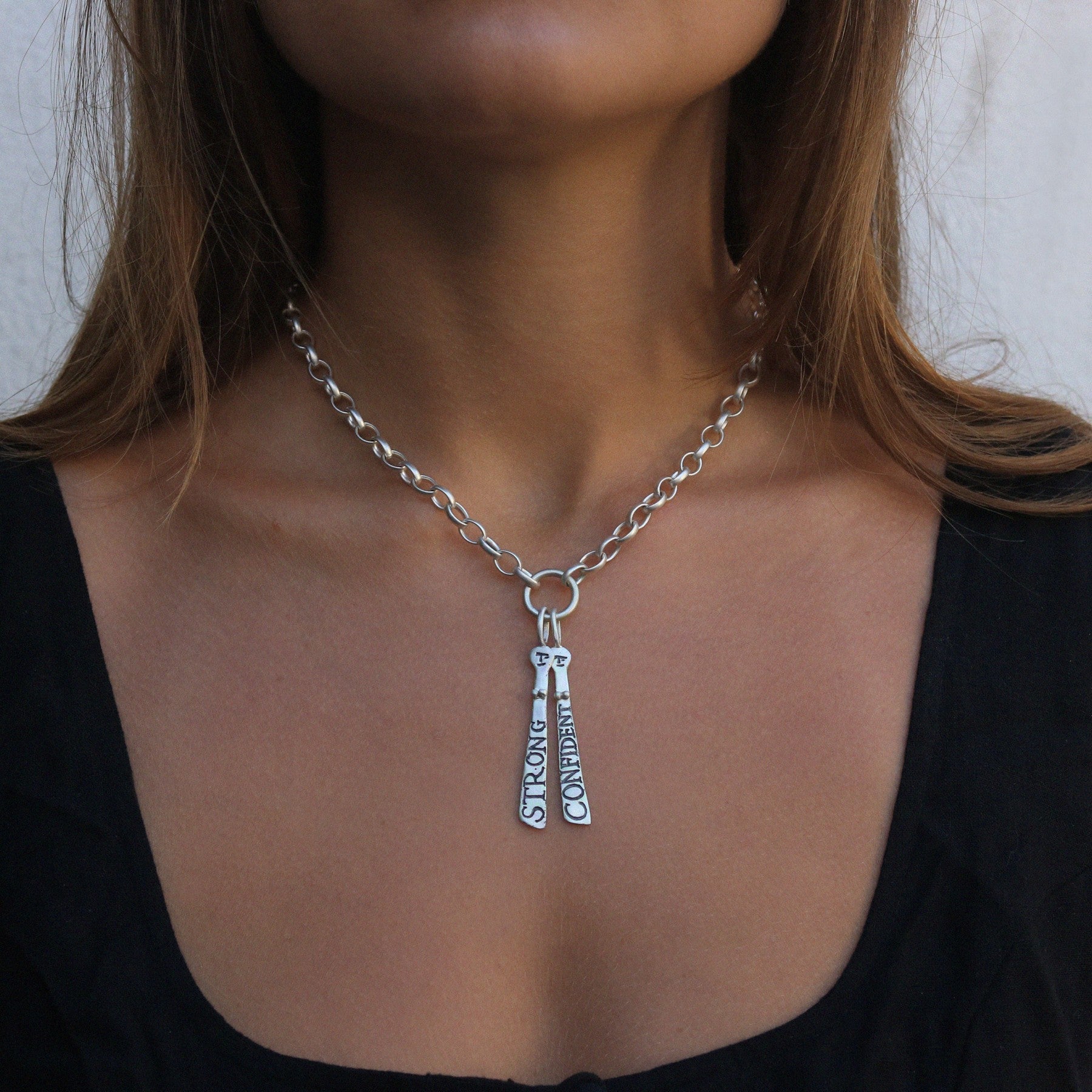 Two Silver Sibyl Necklace