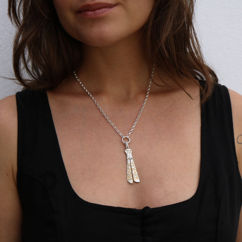Two Silver Sibyl Necklace