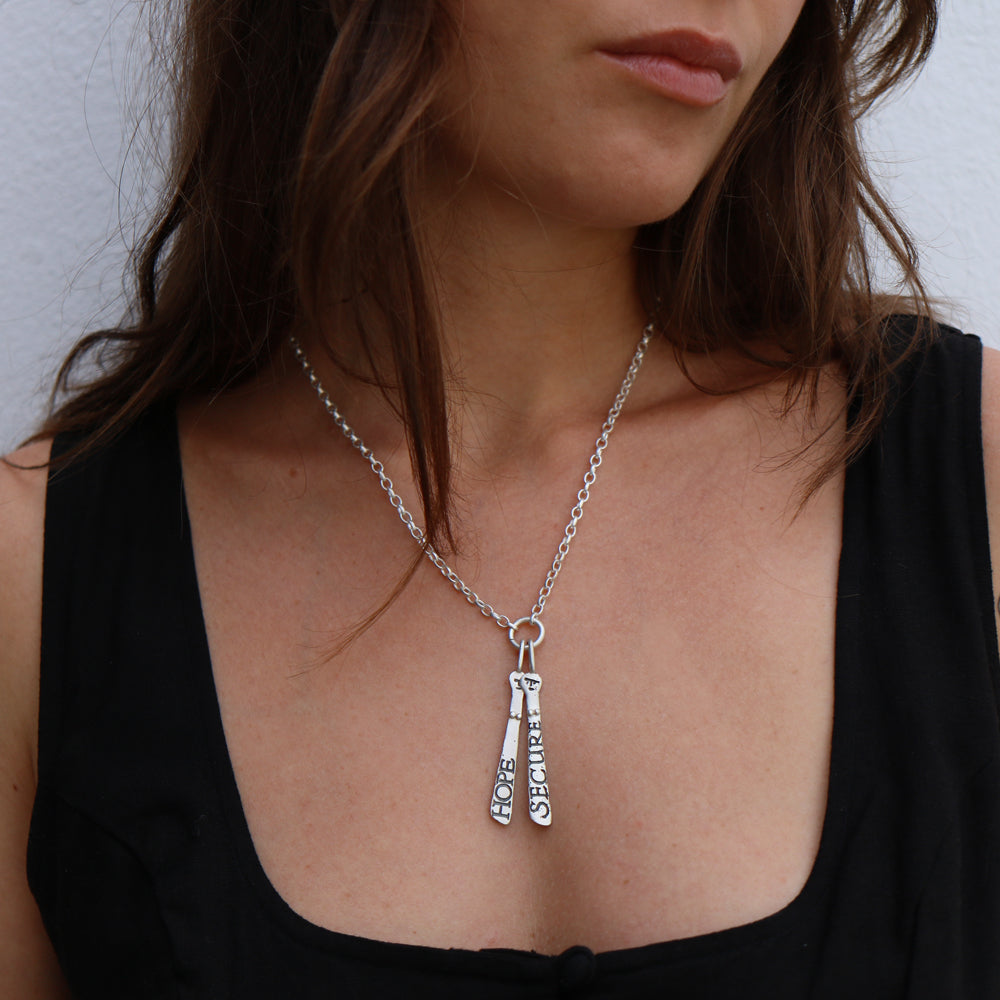 Two Silver Sibyl Necklace