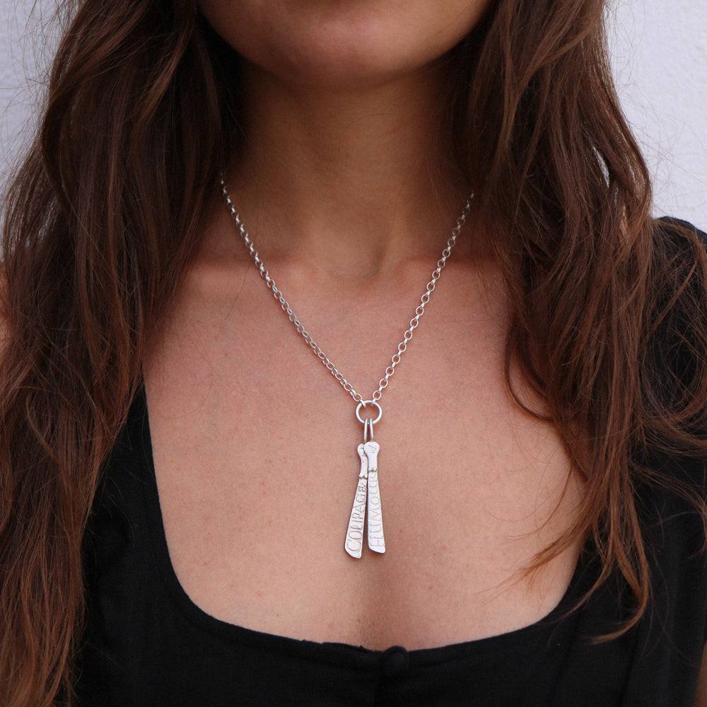 Two Silver Sibyl Necklace