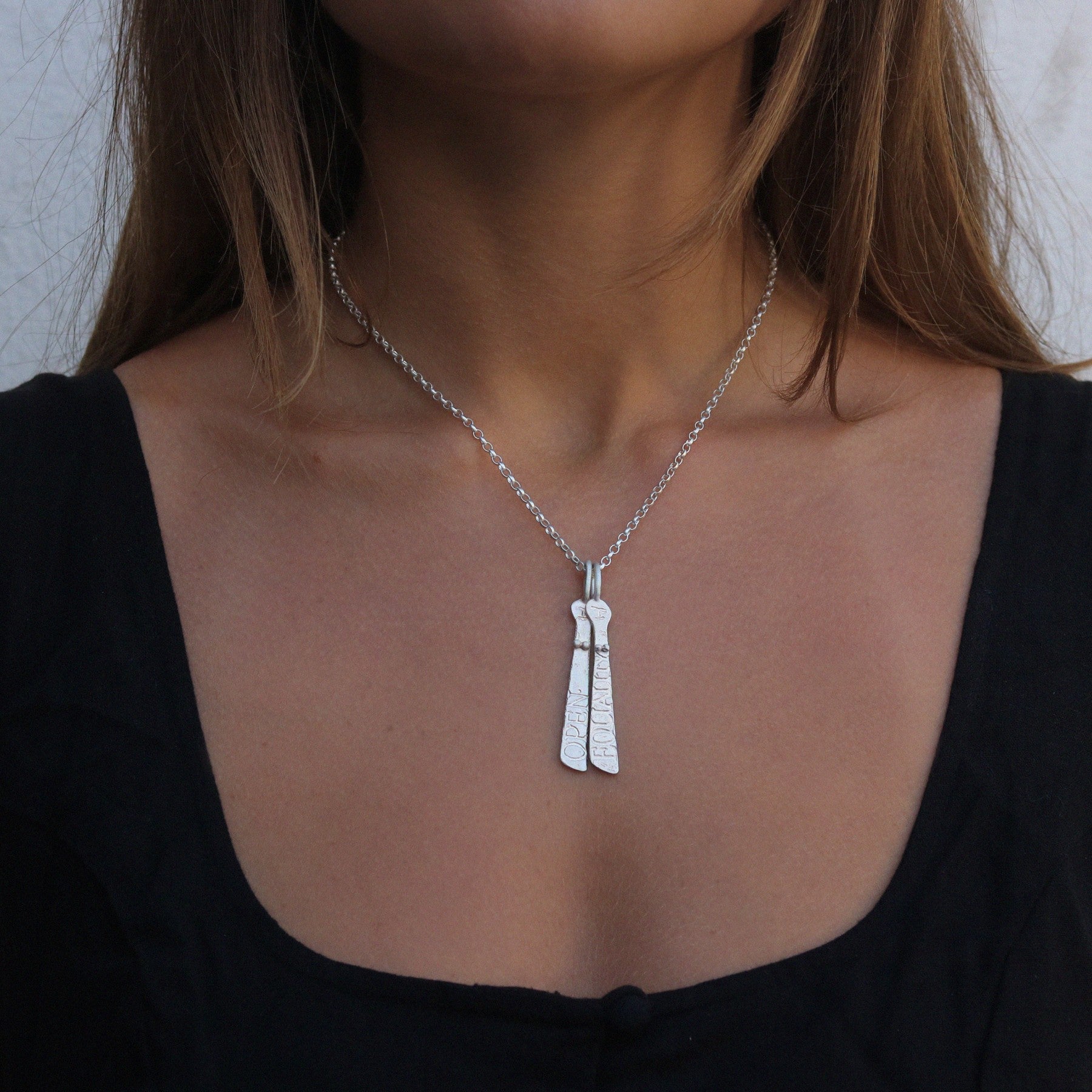 Two Silver Sibyl Necklace