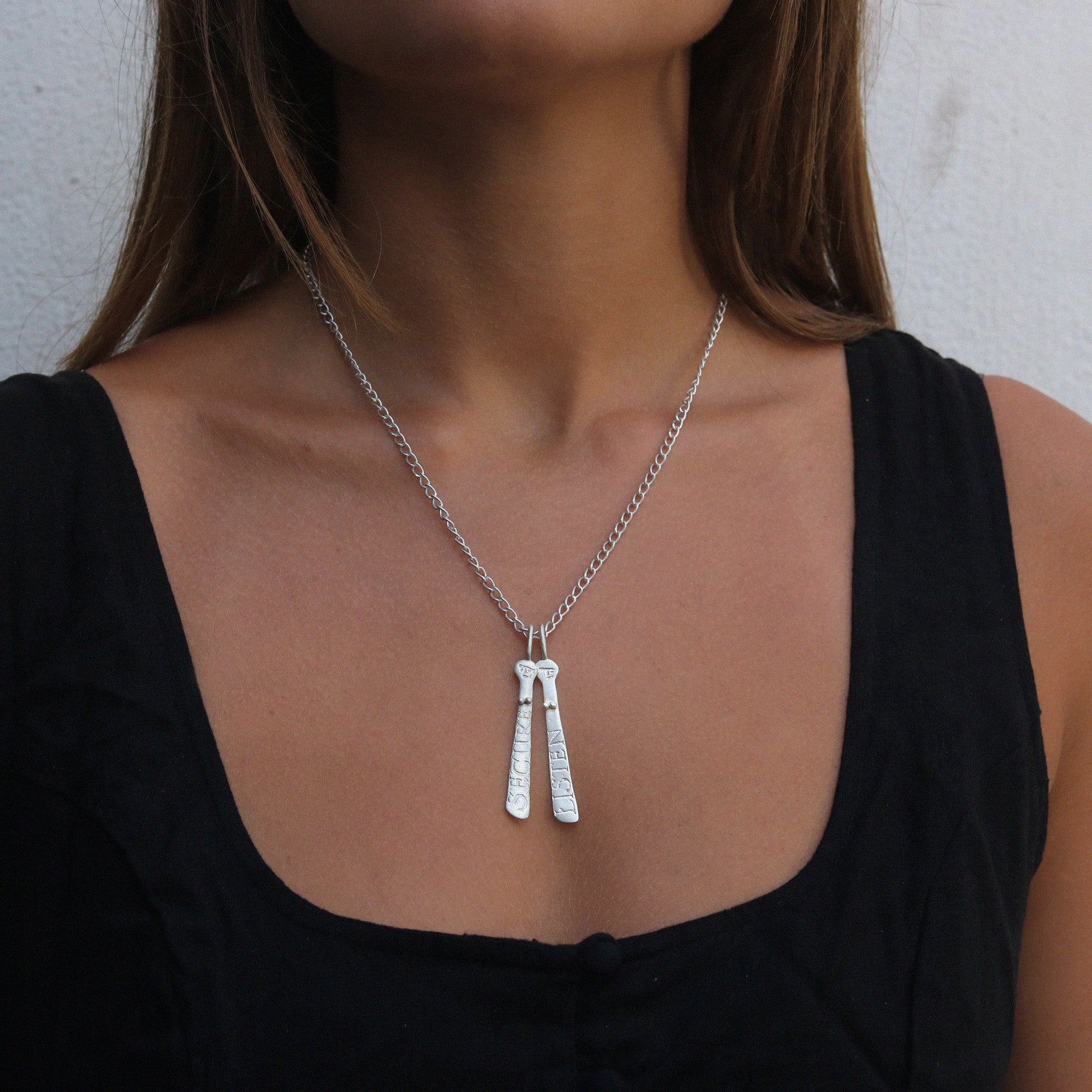 Two Silver Sibyl Necklace
