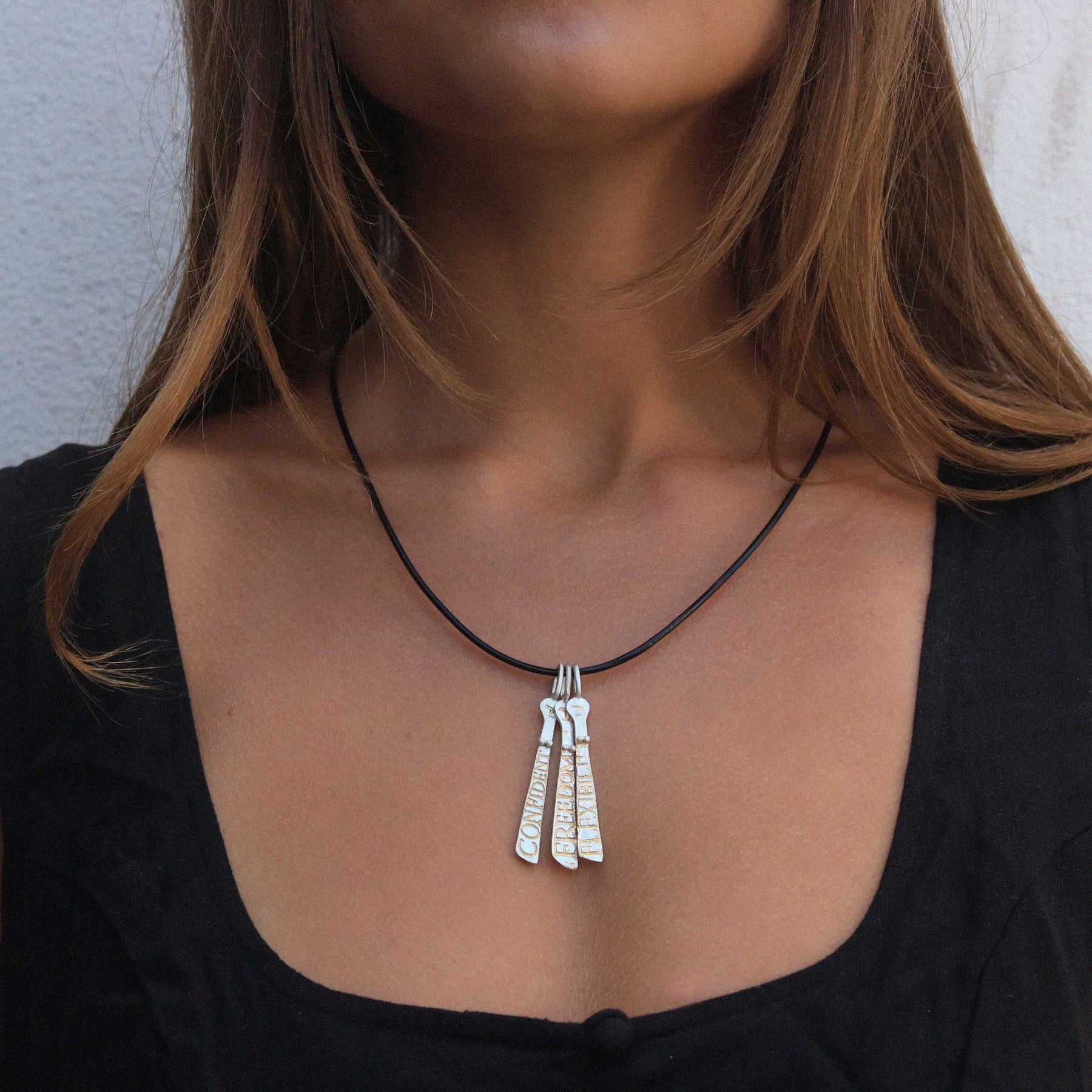Three Silver Sibyl Necklace