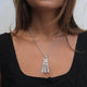 Three Silver Sibyl Necklace