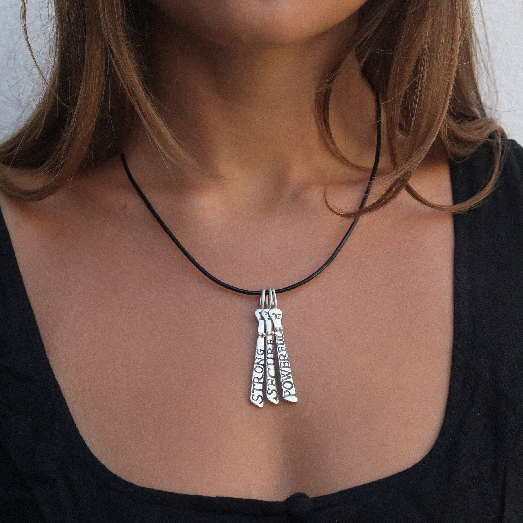 Three Silver Sibyl Necklace