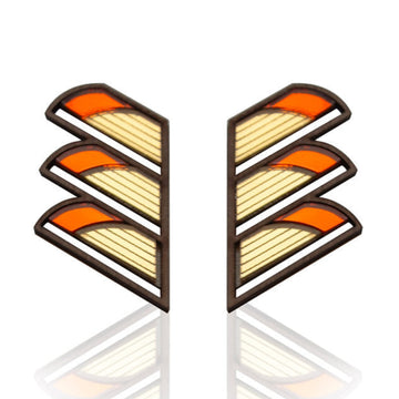 Chalk Jewellery Statement Balcony Earring in Orange