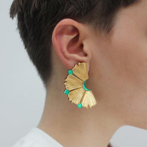 Chalk Jewellery Nala Earrings in Seafoam