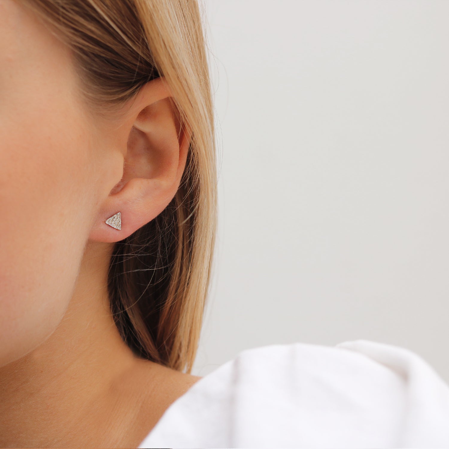 Mim Best Silver Triangle Studs