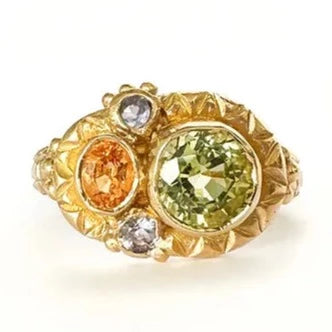 Ciara Bowles Orange Green & Purple Queenie Ring