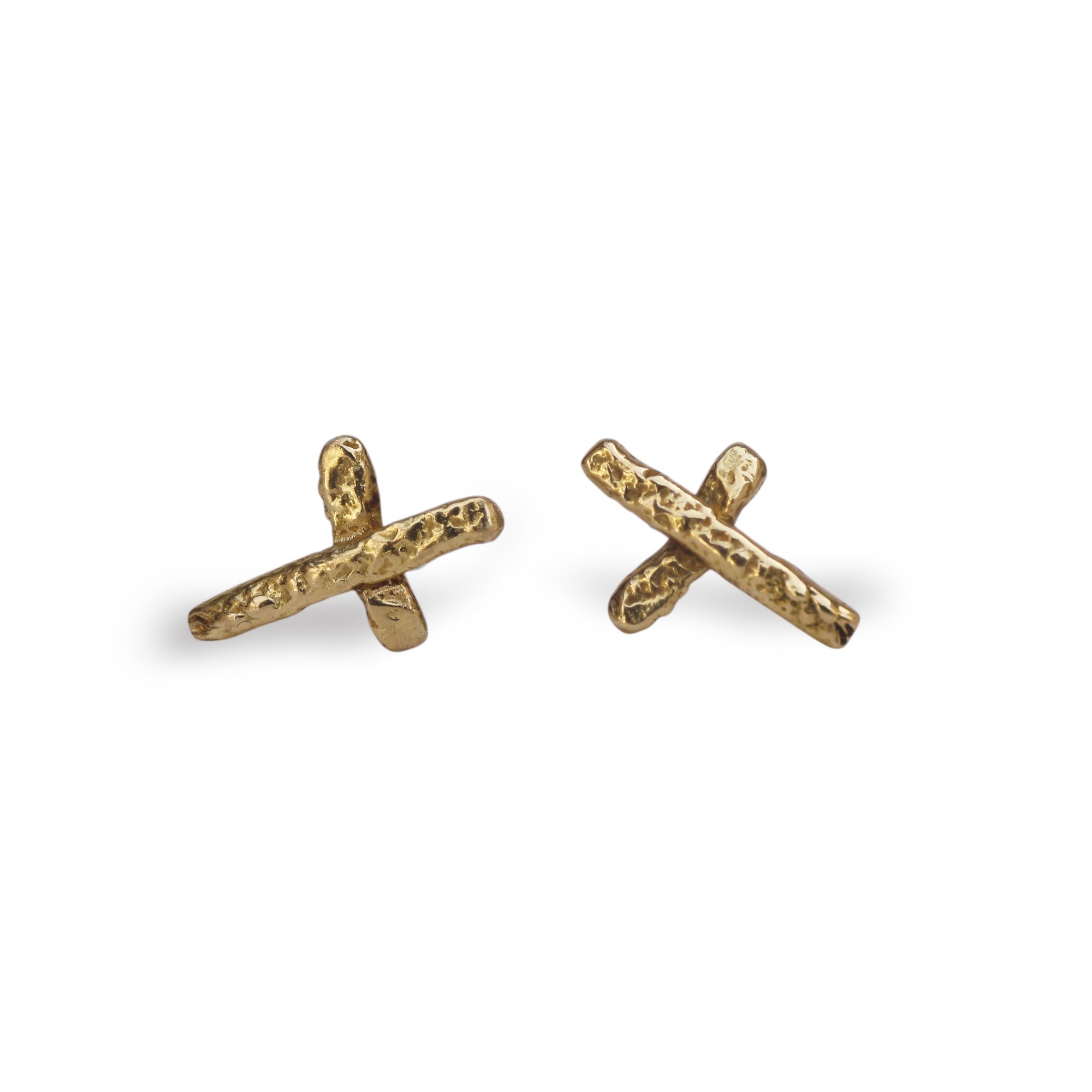 Outlet 9ct Large Yellow Gold Kiss Stud Earrings