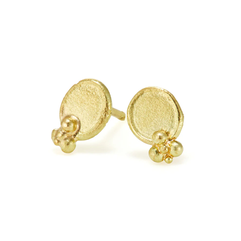 Hannah Bedford Adorn Disc Studs 18ct Yellow Gold