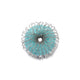 Anke Hennig Blue Ruffle Brooch