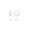 Aurum Small Spiky Hoop Earrings in Silver