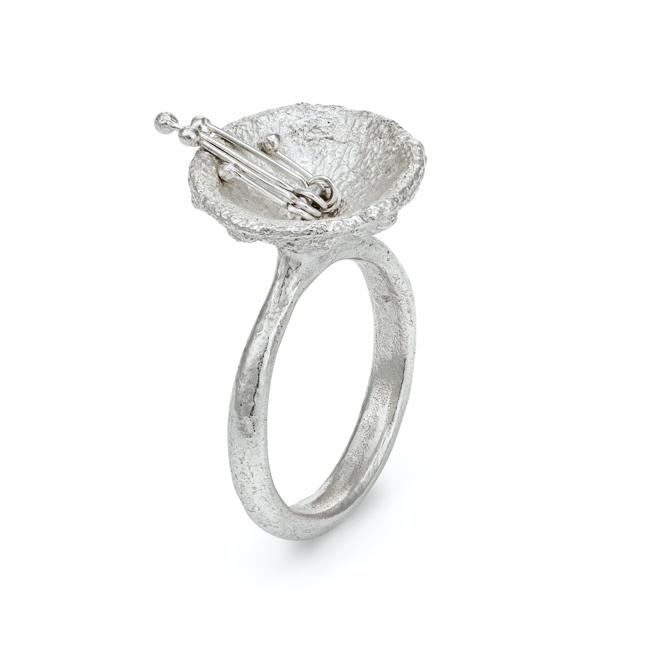 Bonnie Mustoe-Whitehill Silver Eucalyptus Ring
