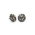 Hannah Bedford Oxidised Silver Berry Earrings with Yellow Gold Granules Medium