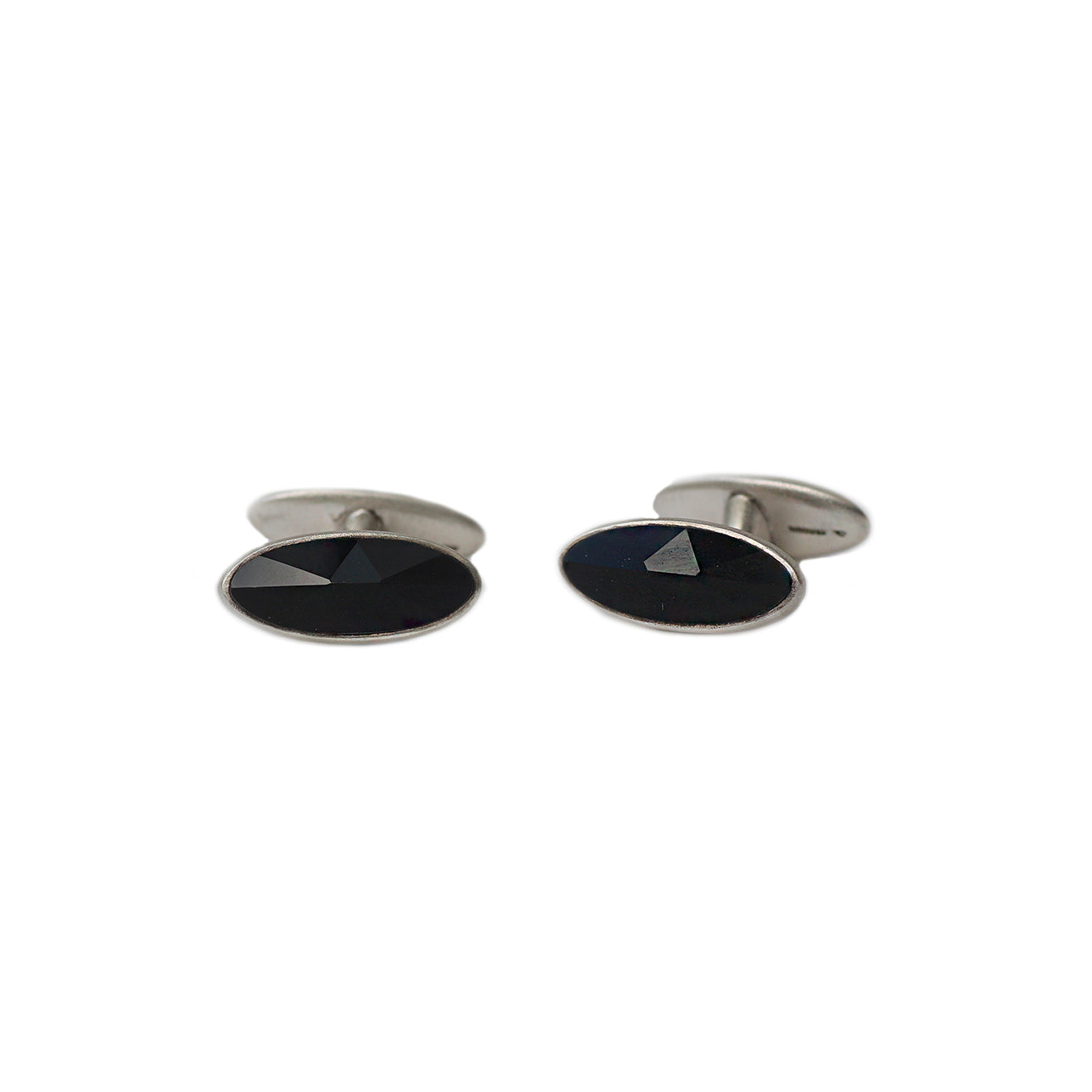 Outlet Annika Rutlin Silver and black onyx cufflinks