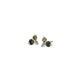 Shimell & Madden 18ct Yellow Gold Blue and Green Sapphire and Diamond Trio Earrings