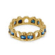 Ciara Bowles 9ct Yellow Gold Blue Sapphire Archway Band