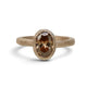Yellow Gold Ring with Lab Grown Brown Diamond