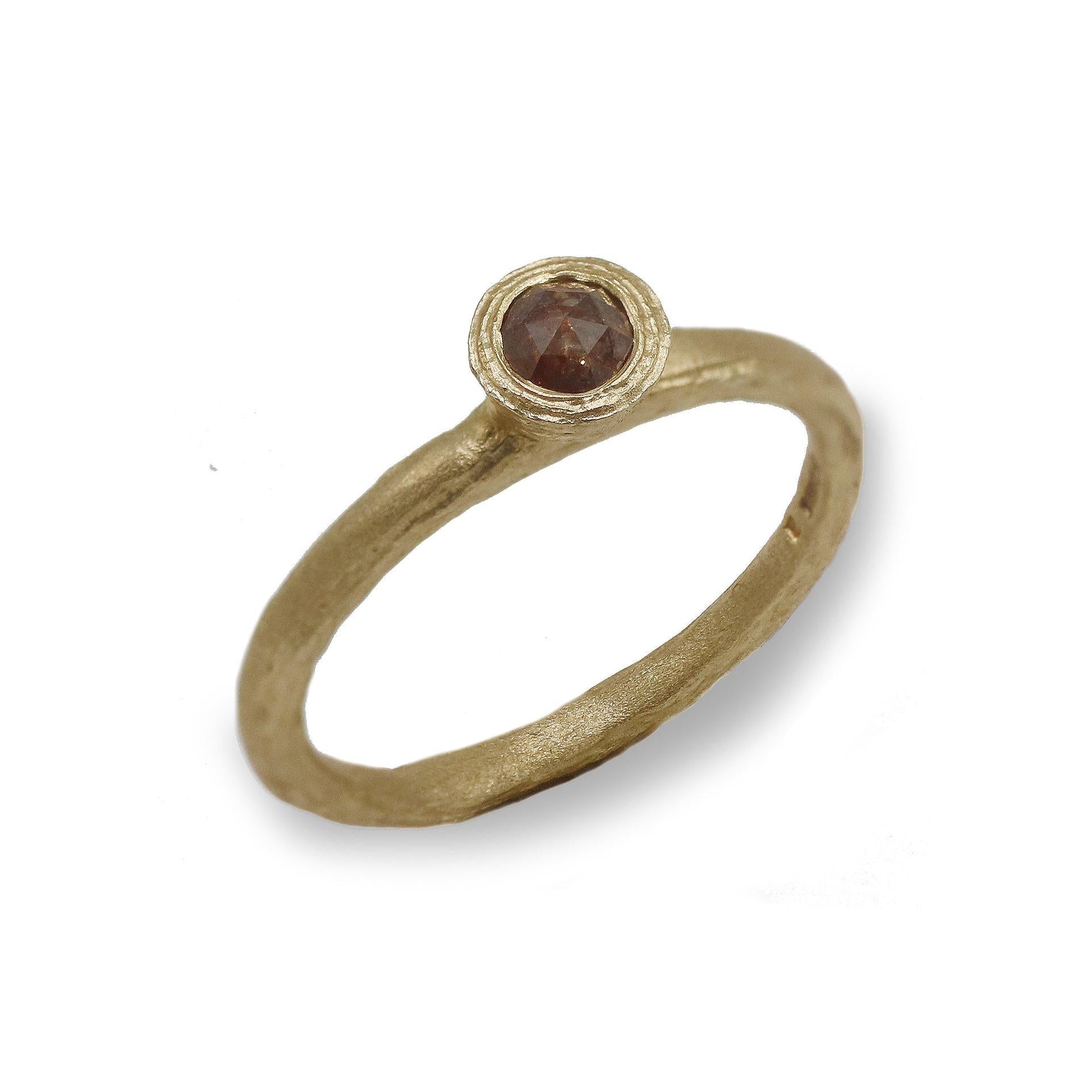 Brown Diamond Solitaire Engagement Ring