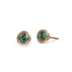 9ct Fairtrade Yellow Gold Textured Ear Studs with Seafoam Tourmalines