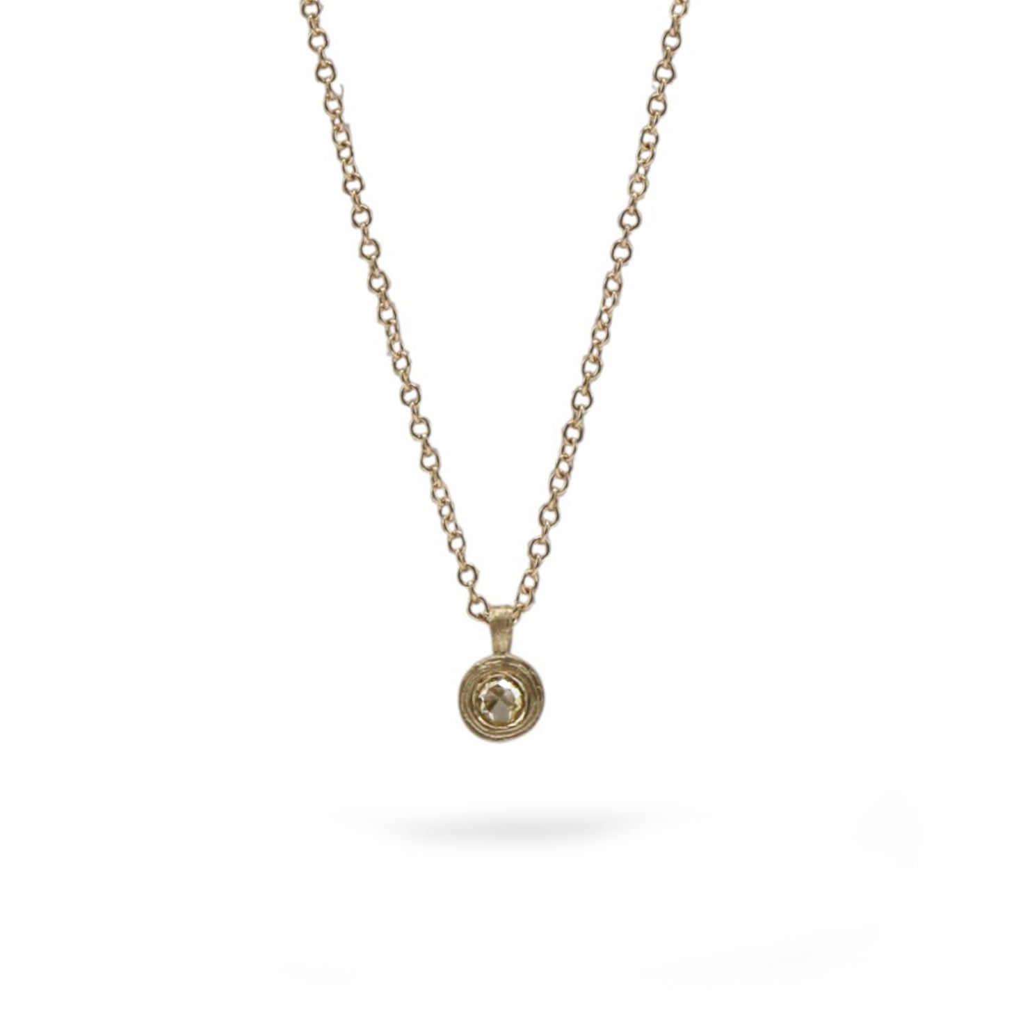 Yellow Gold and Brown Diamond Pendant